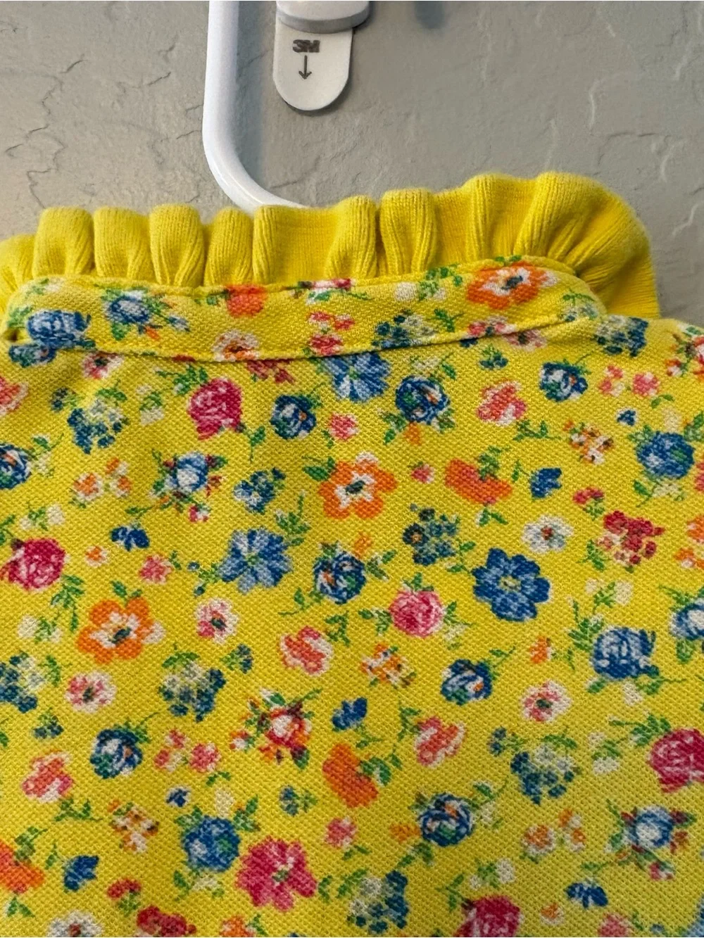 Ralph Lauren yellow floral short sleeve pique polo dress size 18 months